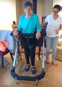 Woman walks with Second Step Gait Harness System